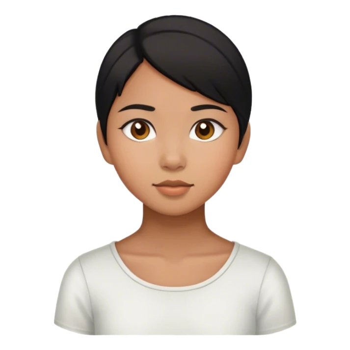 Short black haired 17yr old girl filipina sticker