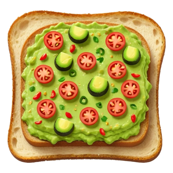 guacamole toast NO tomatoes  sticker