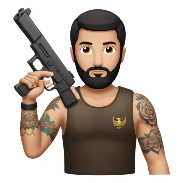 Quiero el rapero dd osama con una glock apuntando cargador largo  sticker