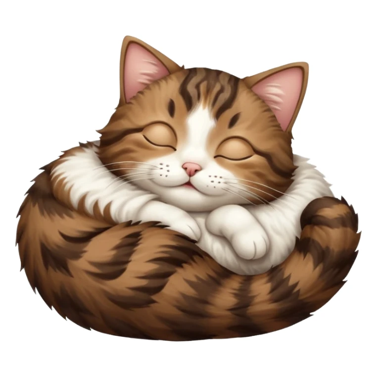 dark brown tabby and white cat sleeping in funny positions upside down sticker