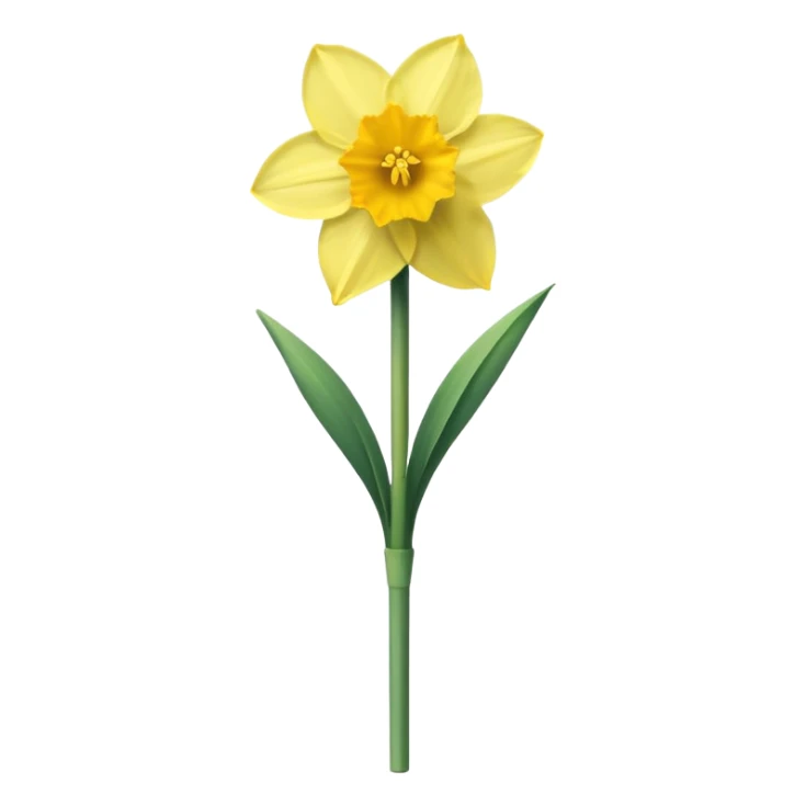 daffodil flower emoji standing straight sticker