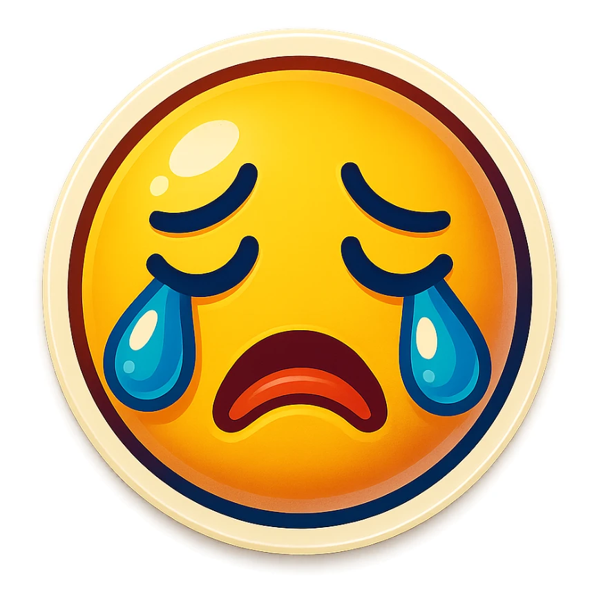 Crying Tears rolling down face 
Mouth Pout sticker