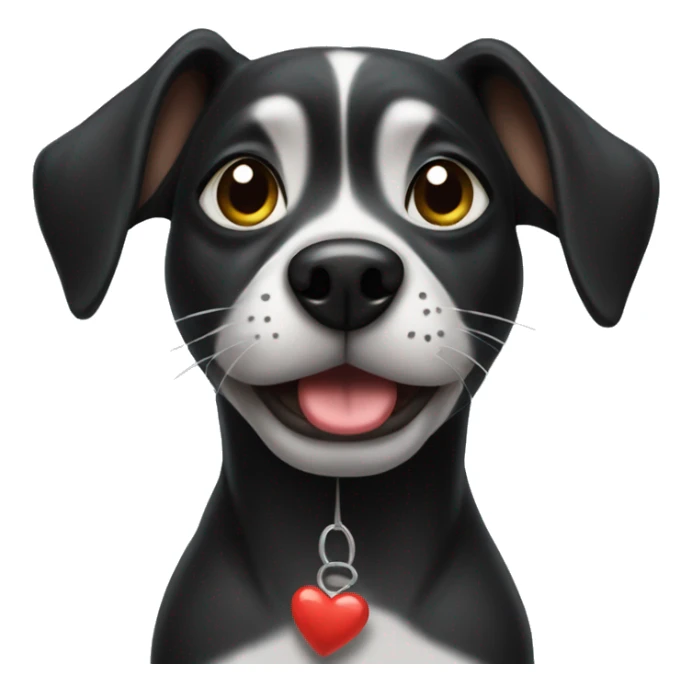 black chi dog blowing kiss  sticker