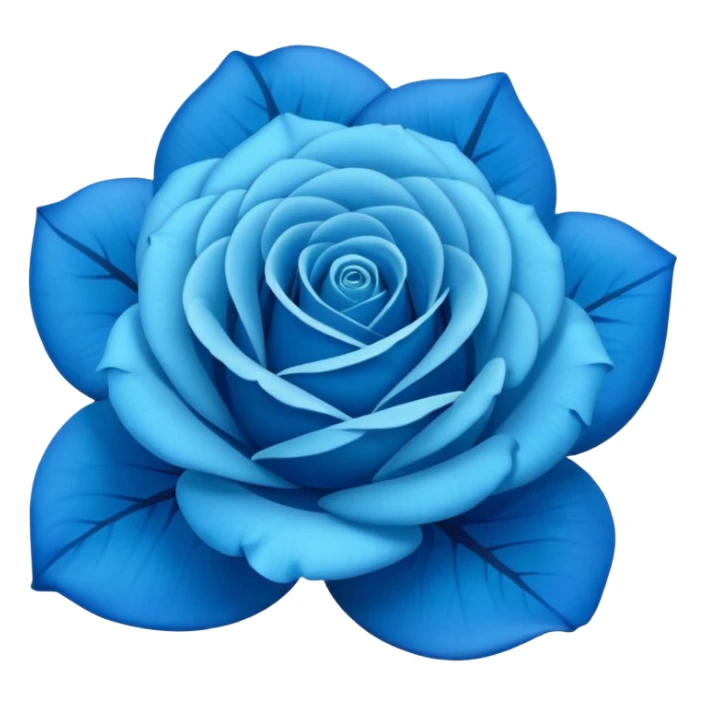 rose shape flower, no stem, now make it a 100% blue, 9.8% green, 0% red, bold and vibrant shade of blue sticker