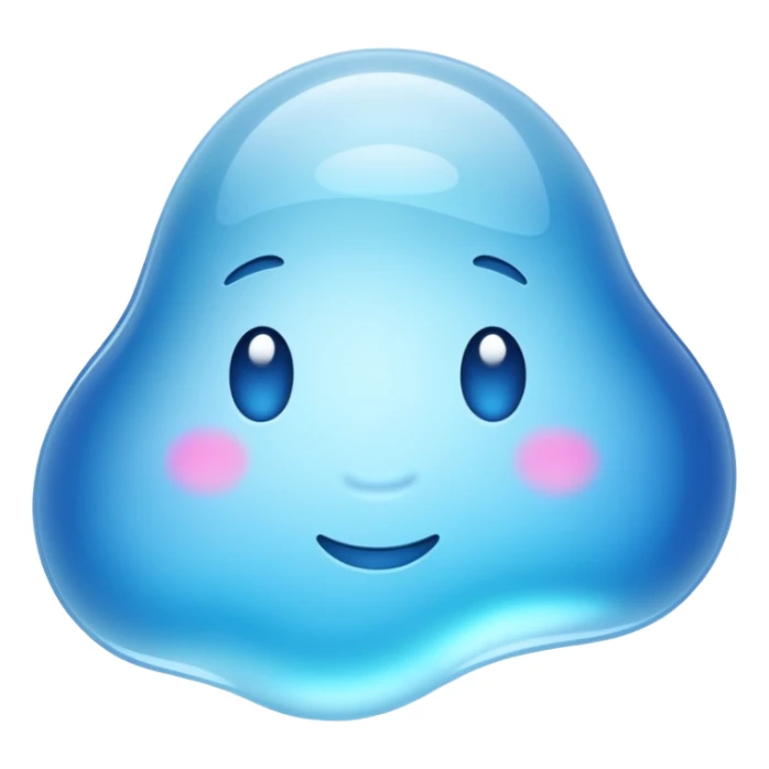 a blob of clear gel sticker