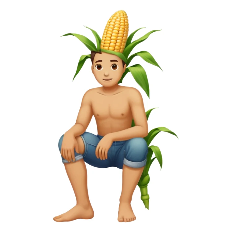 Corn growing out of a knee  sticker