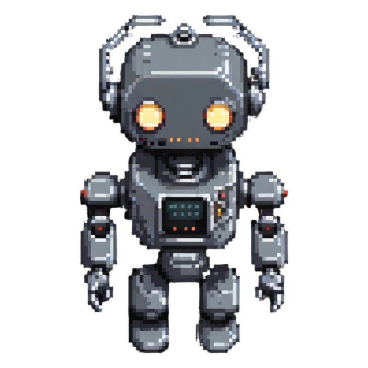 dystopian robot sticker