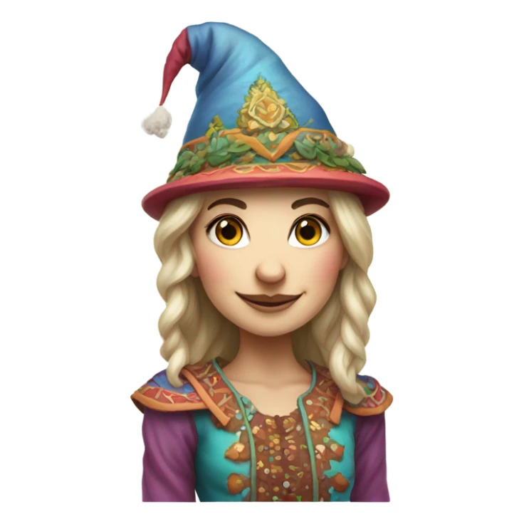 Tall beautiful woman gnome sticker