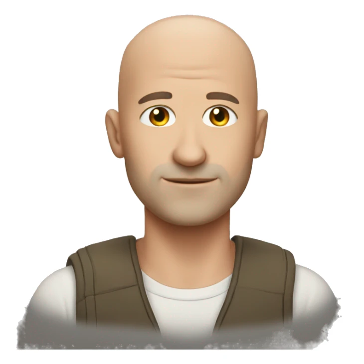 A bald man who is sticker