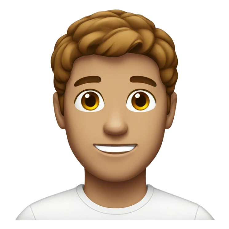 brown-haired male in white shirt sticker
