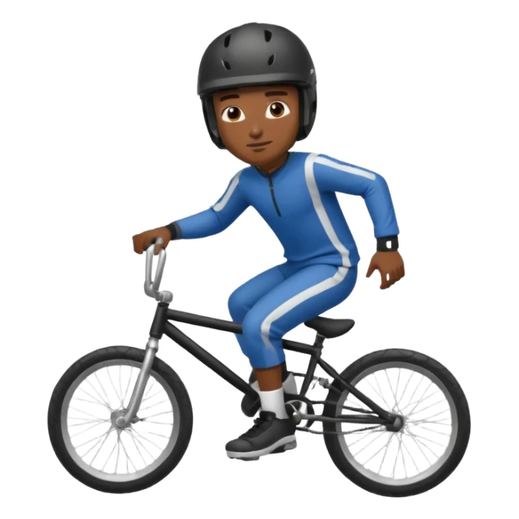 BMX rider black man with helmets sticker