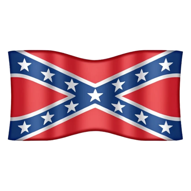  confederate flag emoji that has 13 stars in a x pattern sticker