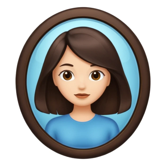 mirror with a reflection of perfect hair sticker