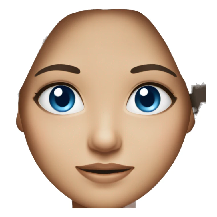 Pretty Brunette girl with blue eyes sticker