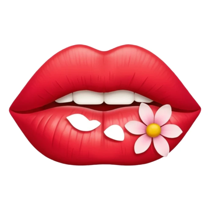 Lips made of flower petals sticker