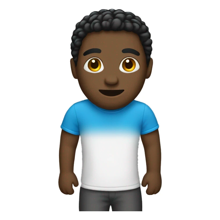 a black man he got blue t shirt sticker