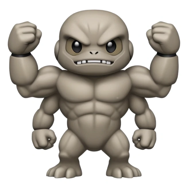 Geodude Pokémon, rocky body with arms sticker