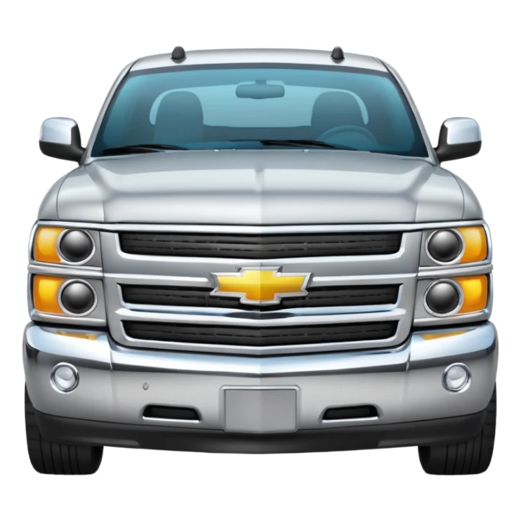 Chevy with a text type styled with headlights sticker