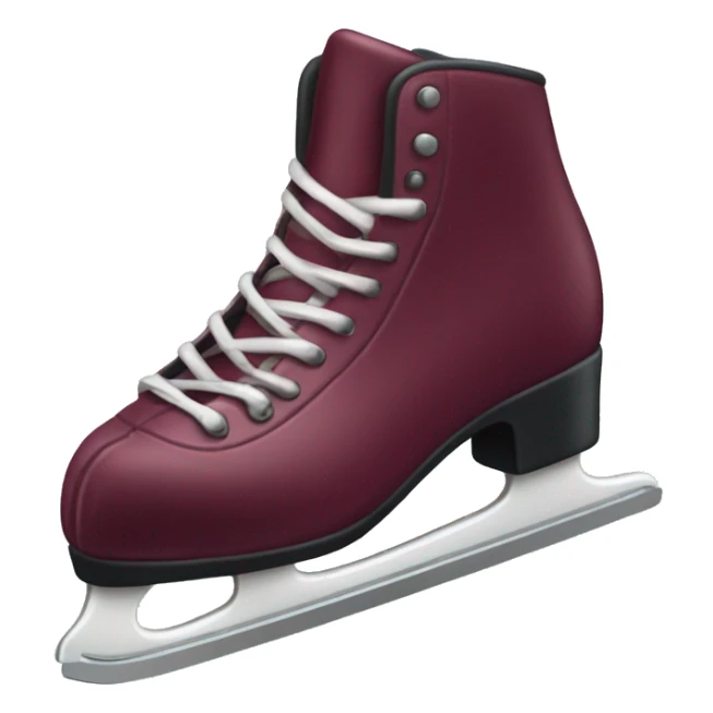 burgundy ice skates sticker