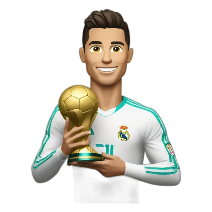 Cristiano Ronaldo holding à ballon d’or sticker