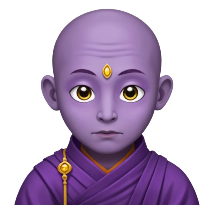  Purple Cosmic/space monk with white eyes sticker