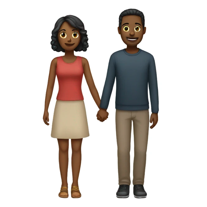 couple holding hands sticker