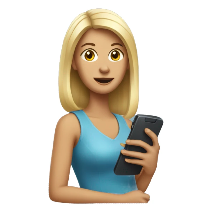 woman with a mobile phone in her hand sticker