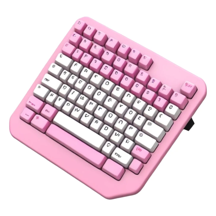 Custom mechanical keyboard girly pink emoji sticker