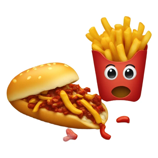 chili and cheese fries sticker