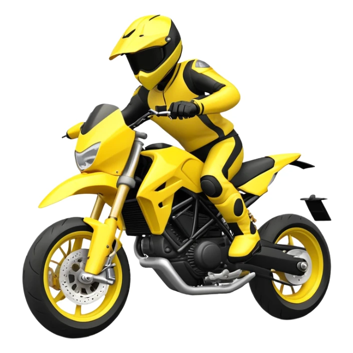 yellow and black super motard motorcycle sticker