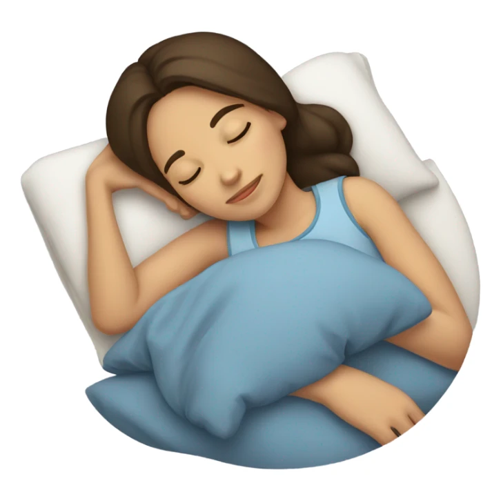 Brunette girl sleepin sticker