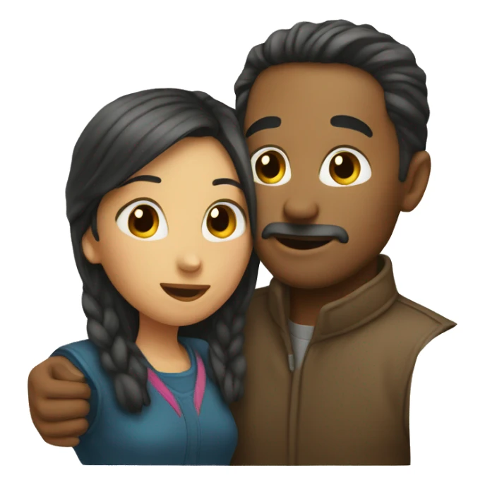 man and girl kissing  sticker