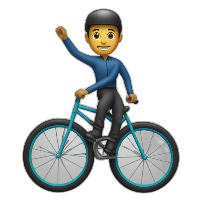 male unicycle rider sticker