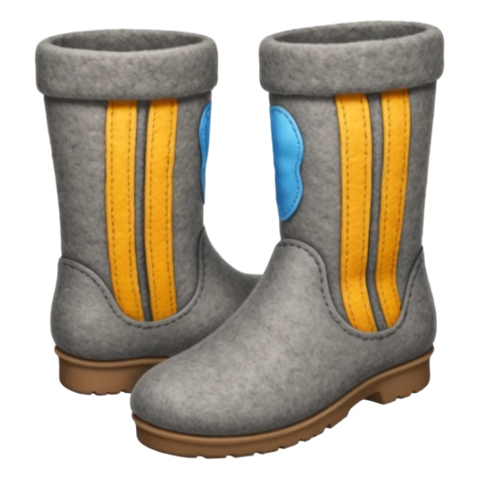 felt boots made entirely of felted wool without soles sticker