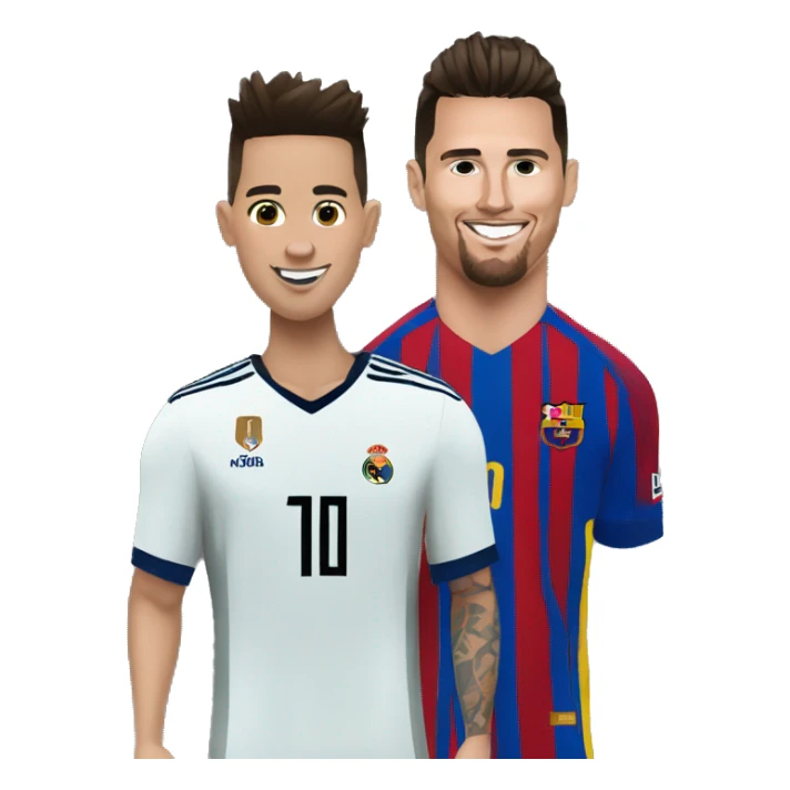 Ronaldo joue Au football avec messi sticker