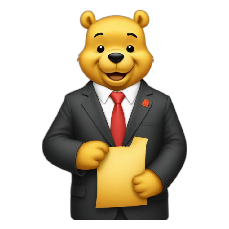 winnie the pooh as xi jinping sticker