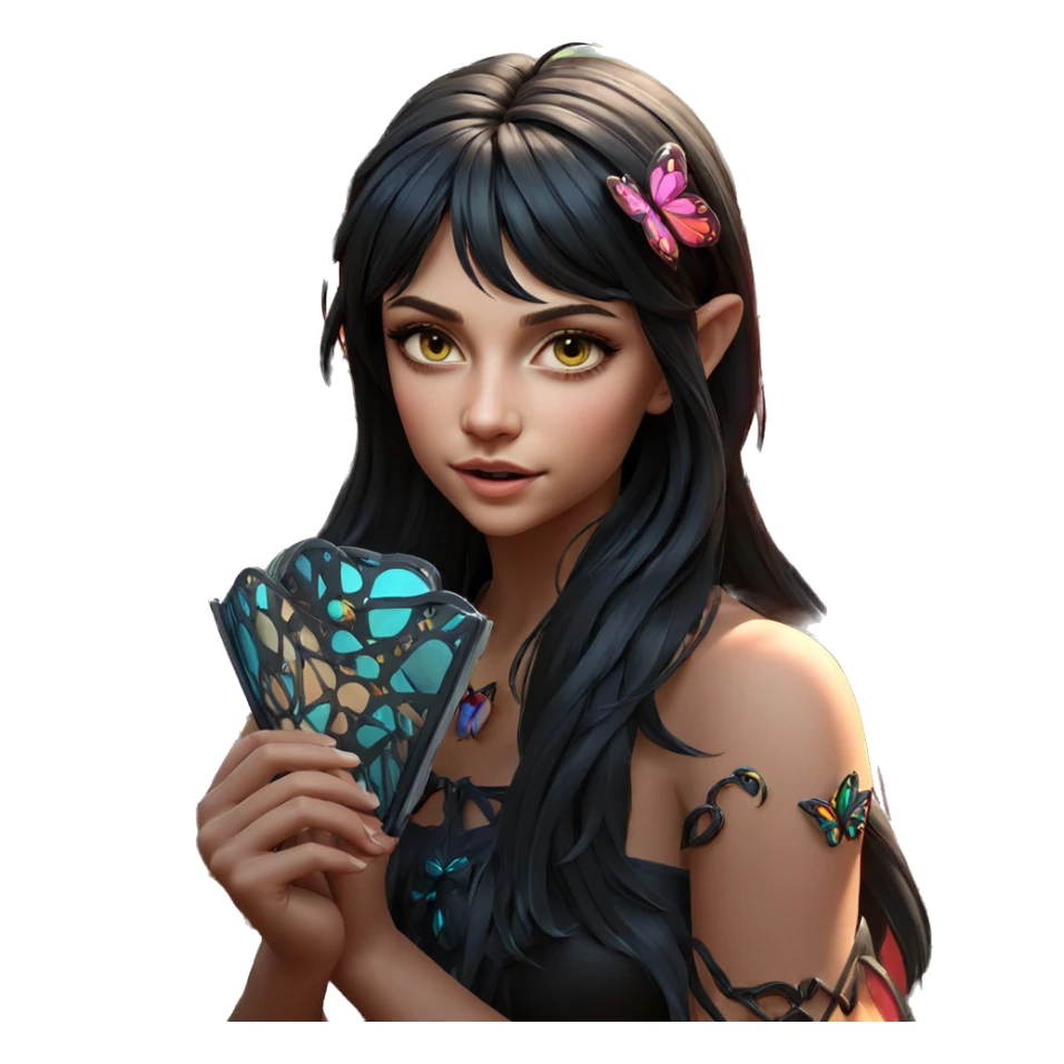 fairy girl with butterfly wings sticker