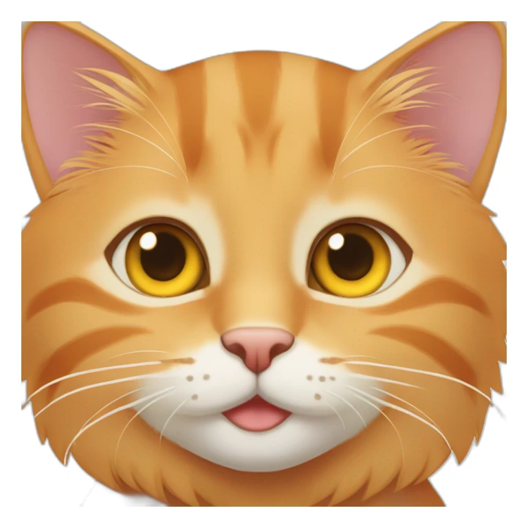fully orange tabby shor thair cat cute yellow eyes sticker