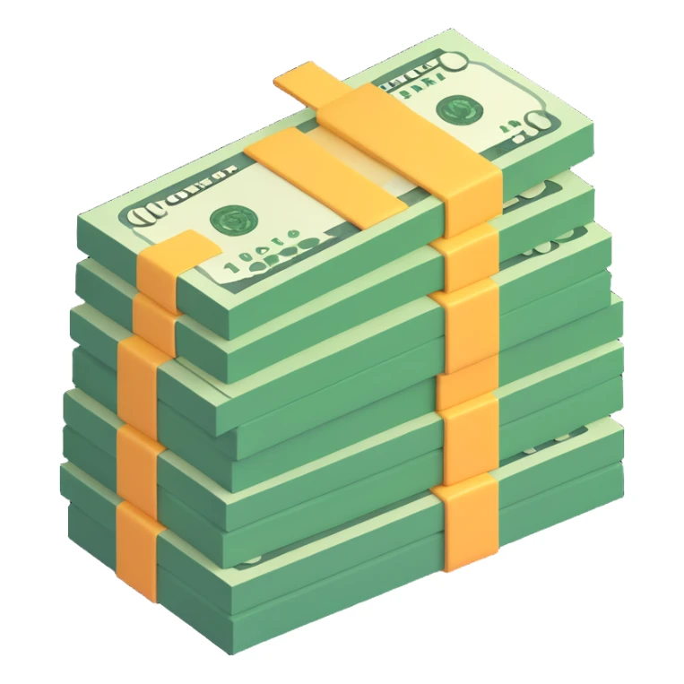 buffer money, simple, clear, modern, no text sticker
