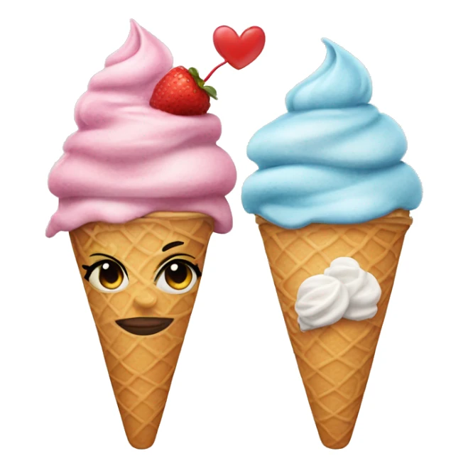 Cute ice cream date for beautiful tattooed couple sticker