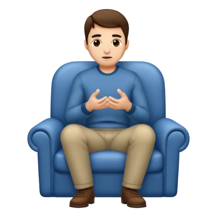 A man insisting to you to sit in his lap empty handed sticker