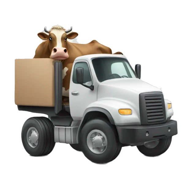Cow driving a cyber truck  sticker