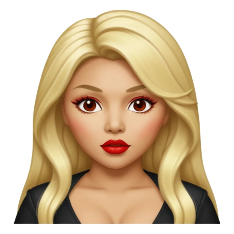 Lil Kim with long blonde hair sticker