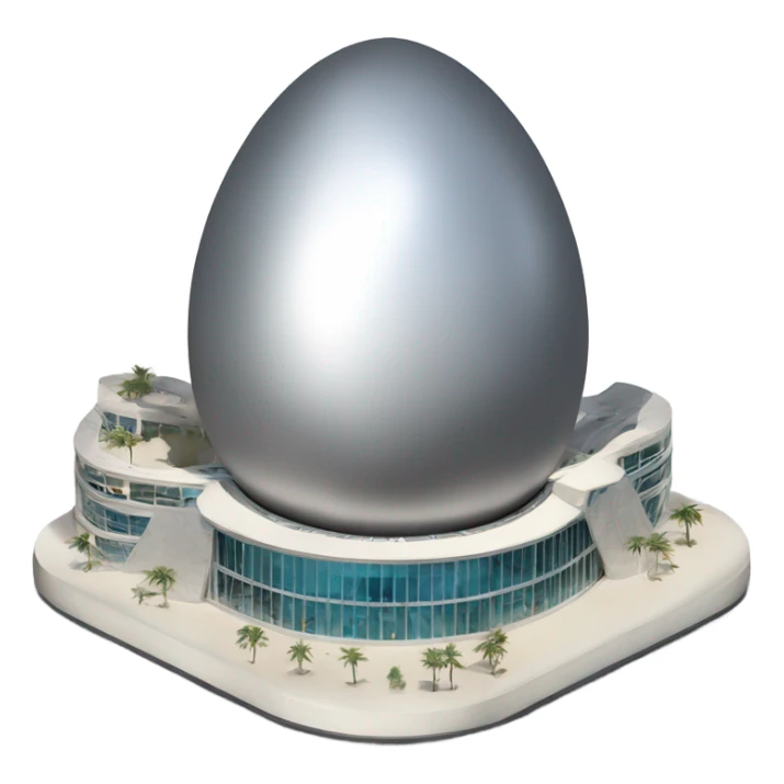 Dubai museum of the future silver egg shaped building  sticker