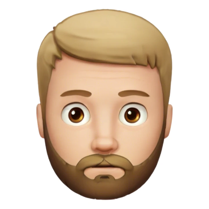 white boy with short hair and beard sticker