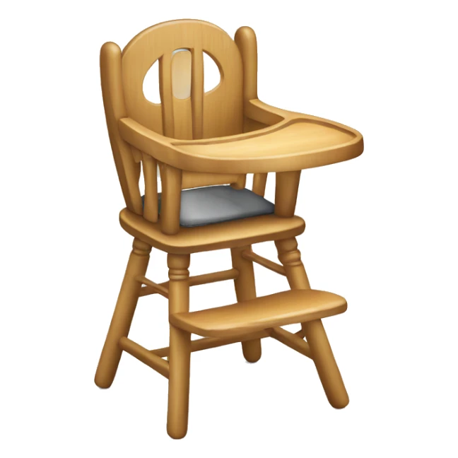 Baby high chair oak sticker