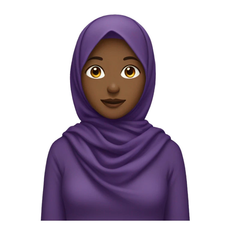 Girl in a purple hijab sticker