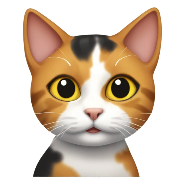 Calico cat with a sign that says good morning sticker