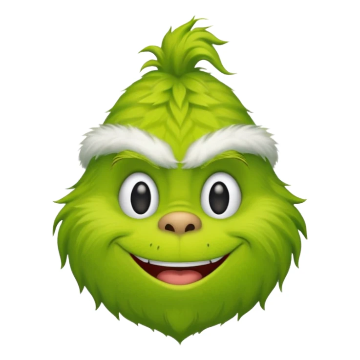 Create a Grinch emoji for a teams chat but make it more original style to the movie sticker