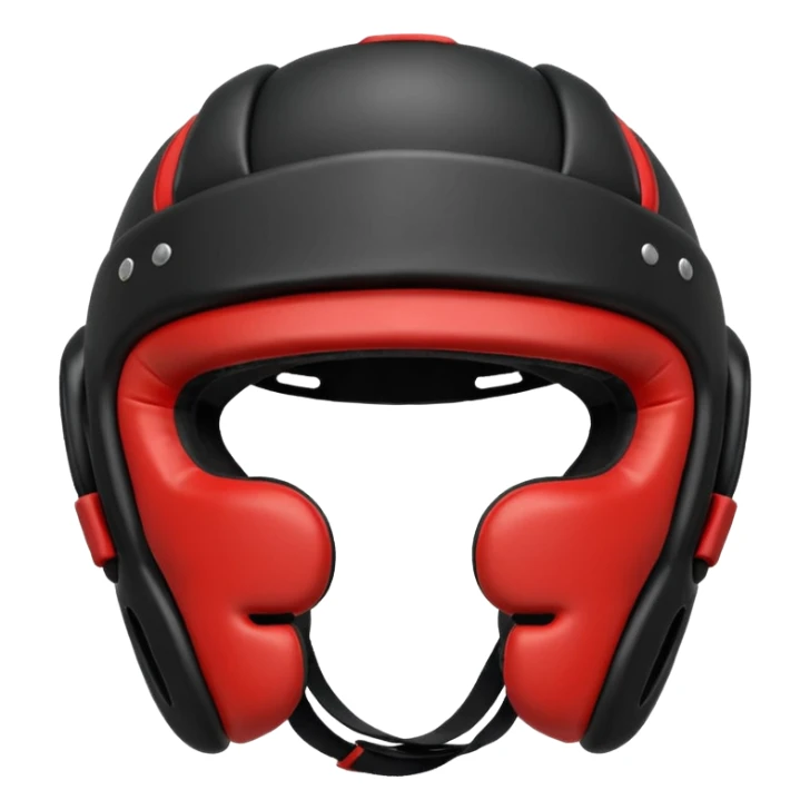MMA headgear object icon, protective sparring helmet, padded texture, 3D cartoon, mobile game icon style, centered, clean background, no text, no watermark
 sticker